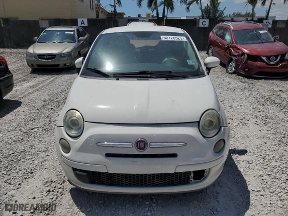 2013 FIAT 500 Pop with VIN 3C3CFFAR3DT752865, listed as a Copart auction lot 53126525 with 104,875 mi miles and Clean Title. Bid and sale history available at carsss.com. Image 5.