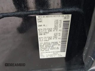 2017 Nissan Murano SL with VIN 5N1AZ2MH3HN197598, listed as a IAAI auction lot 42299880 with 63,788 mi miles and . Bid and sale history available at DreamBid. Image 9.
