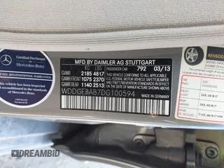 2013 Mercedes-Benz C-Class C 300 Sport with VIN WDDGF8AB7DG100594, listed as a IAAI auction lot 42108135 with 135,190 mi miles. Bid and sale history available at carsss.com. Image 9.