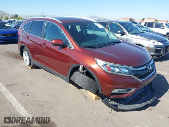 2015 Honda CR-V EX-L with VIN 2HKRM4H7XFH660871, listed as a IAAI auction lot 42095318 with 161,977 mi miles and . Bid and sale history available at carsss.com. Image 1.