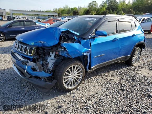 2018 Jeep Compass Limited with VIN 3C4NJCCB9JT194565, listed as a Copart auction lot 52621355 with 48,367 mi miles and Salvage title. Bid and sale history available at DreamBid. Image 1.
