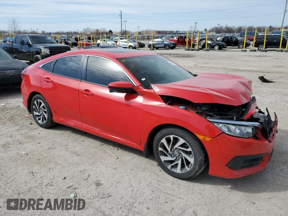 2018 Honda Civic EX with VIN 2HGFC2F78JH523816, listed as a Copart auction lot 49461835 with 158,061 mi miles and Salvage Title. Bid and sale history available at DreamBid. Image 4.