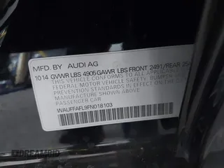 2015 Audi A4 Premium Plus with VIN WAUFFAFL9FN018103, listed as a IAAI auction lot 42168517 with 111,268 mi miles. Bid and sale history available at carsss.com. Image 9.