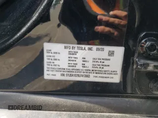 2020 Tesla Model S Long Range z VIN 5YJSA1E29LF413563, wystawiony jako Copart lot #61396605 z przebiegiem 48 748 mil mil oraz Szkoda całkowita • Salvage title. Historia ofert i sprzedaży dostępna na DreamBid. Obrazek 13.