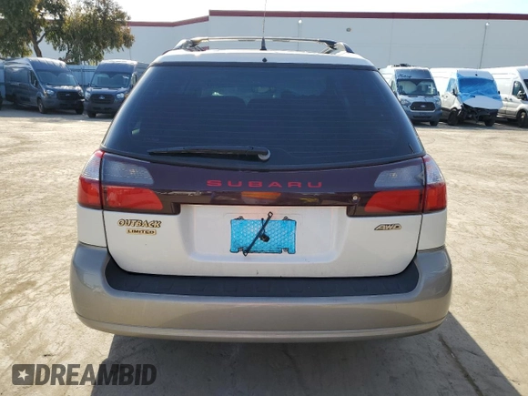 2002 Subaru Legacy Outback Limited with VIN 4S3BH686427665376, listed as a Copart auction lot 46349015 with 189,796 mi miles and Salvage title. Bid and sale history available at DreamBid. Image 6.