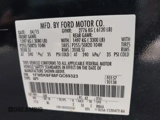 2015 Ford Explorer Limited z VIN 1FM5K8F88FGC69323, wystawiony jako IAAI lot #42254308 z przebiegiem 309 905 mil mil oraz . Historia ofert i sprzedaży dostępna na DreamBid. Obrazek 9.