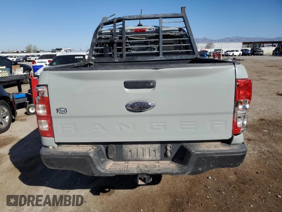 2021 Ford Ranger XL with VIN 1FTER4FH7MLD88199, listed as a Copart auction lot 44986435 with 38,262 mi miles and Salvage Title. Bid and sale history available at DreamBid. Image 6.