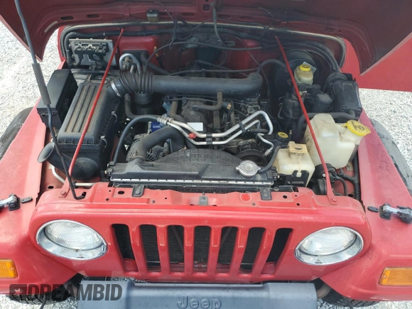2001 Jeep Wrangler Sport with VIN 1J4FA49S51P365327, listed as a Copart auction lot 61720115 with 194,086 mi miles and Salvage title. Bid and sale history available at DreamBid. Image 12.