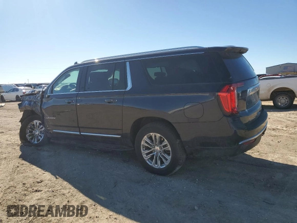 2023 GMC Yukon XL SLT with VIN 1GKS2GKD5PR349418, listed as a Copart auction lot 43635255 with 37,163 mi miles and Salvage Title. Bid and sale history available at DreamBid. Image 2.