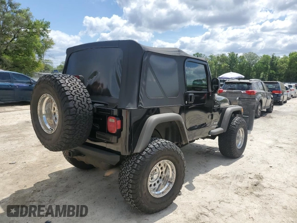 2006 Jeep Wrangler Sport with VIN 1J4FA49S36P704481, listed as a Copart auction lot 48362505 with 122,600 mi miles and Salvage Title. Bid and sale history available at carsss.com. Image 3.