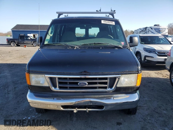 2005 Ford Econoline Cargo with VIN 1FTNE24L35HA02728, listed as a Copart auction lot 49546295 with 154,207 mi miles and Clean Title. Bid and sale history available at carsss.com. Image 5.