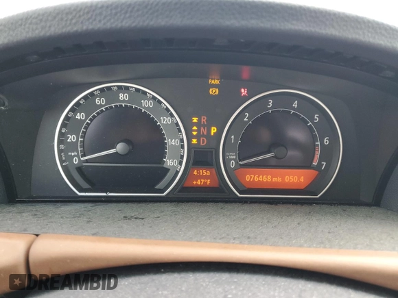 2003 BMW 7 Series 745i with VIN WBAGL63443DP62958, listed as a Copart auction lot 43346805 with 76,468 mi miles and Salvage title. Bid and sale history available at DreamBid. Image 9.
