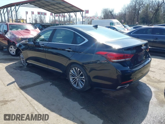 2015 Hyundai Genesis 3.8L z VIN KMHGN4JE6FU038072, wystawiony jako IAAI lot #41739135 z przebiegiem 104 414 mil mil oraz . Historia ofert i sprzedaży dostępna na DreamBid. Obrazek 3.
