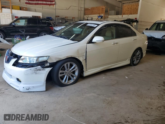 2005 Acura TSX with VIN JH4CL968X5C010626, listed as a Copart auction lot 63658785 with 187,350 mi miles and Salvage title. Bid and sale history available at DreamBid. Image 1.