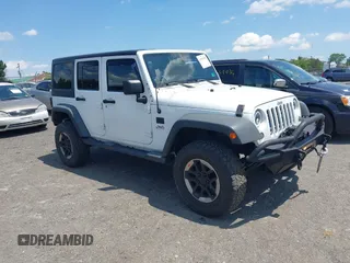2014 Jeep Wrangler Unlimited Sport with VIN 1C4BJWDG0EL108138, listed as a IAAI auction lot 42550748 with 168,875 mi miles and . Bid and sale history available at DreamBid. Image 1.