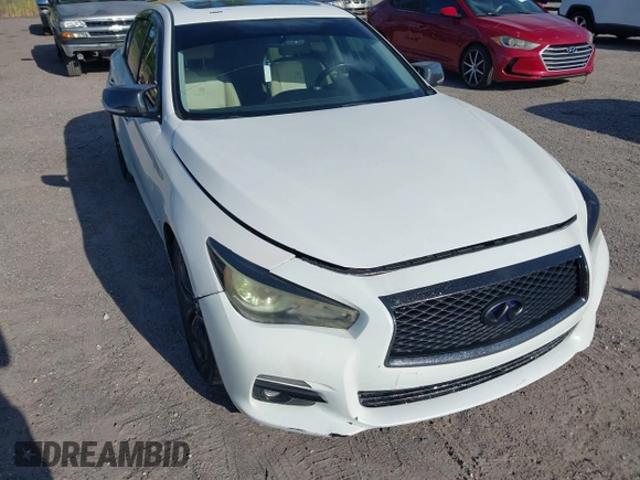 2014 Infiniti Q50 Hybrid Premium with VIN JN1AV7AP2EM690136, listed as a IAAI auction lot 42481510 with 203,832 mi miles and . Bid and sale history available at DreamBid. Image 6.