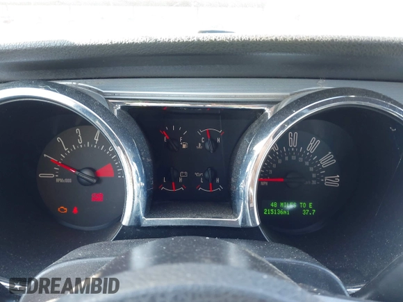 2008 Ford Mustang Deluxe with VIN 1ZVHT84N685117737, listed as a IAAI auction lot 41086449 with 215,136 mi miles and . Bid and sale history available at carsss.com. Image 7.