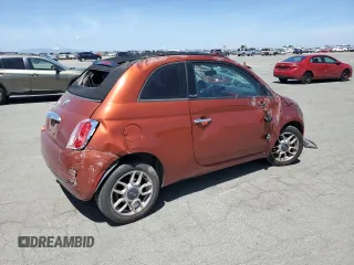2012 FIAT 500 Pop with VIN 3C3CFFDR8CT260634, listed as a Copart auction lot 57174845 with 106,905 mi miles and Salvage title. Bid and sale history available at DreamBid. Image 3.