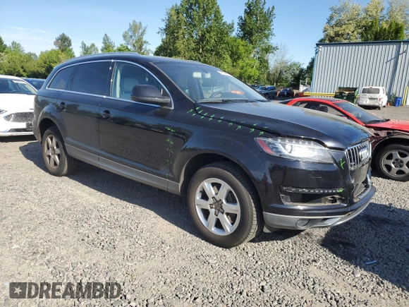 2014 Audi Q7 Premium with VIN WA1CGAFE9ED019934, listed as a Copart auction lot 56388595 with 104,549 mi miles and Salvage title. Bid and sale history available at DreamBid. Image 4.
