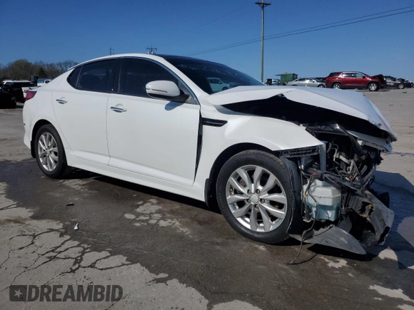 2015 Kia Optima EX with VIN 5XXGN4A70FG478168, listed as a Copart auction lot 51383865 with 108,050 mi miles and Salvage Title. Bid and sale history available at carsss.com. Image 4.