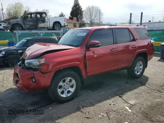 2023 Toyota 4Runner SR5 Premium with VIN JTENU5JR3P6185538, listed as a Copart auction lot 54557385 with 29,681 mi miles and Salvage title. Bid and sale history available at DreamBid. Image 1.