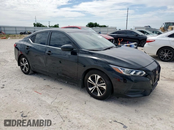 2021 Nissan Sentra SV with VIN 3N1AB8CV8MY249391, listed as a Copart auction lot 57979905 with 67,965 mi miles and Salvage title. Bid and sale history available at DreamBid. Image 4.