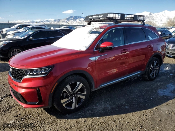 2023 Kia Sorento Hybrid EX with VIN KNDRHDLG6P5199973, listed as a Copart auction lot 49423785 with 47,731 mi miles and Salvage Title. Bid and sale history available at carsss.com. Image 1.