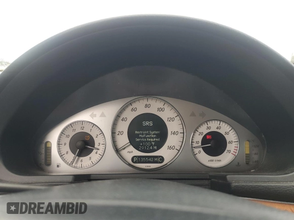 2008 Mercedes-Benz E-Class Sport 5.5L with VIN WDBUF72X48B283181, listed as a Copart auction lot 85574654 with 135,542 mi miles and Salvage Title. Bid and sale history available at carsss.com. Image 9.