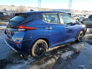 2025 Nissan LEAF SV Plus with VIN 1N4CZ1CV3SC560845, listed as a Copart auction lot 87508625 with 5,062 mi miles and Salvage Title. Bid and sale history available at carsss.com. Image 3.