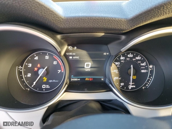 2021 Alfa Romeo Stelvio Sport with VIN ZASPAKAN5M7D03362, listed as a Copart auction lot 85496214 with 24,390 mi miles and Salvage Title. Bid and sale history available at carsss.com. Image 9.
