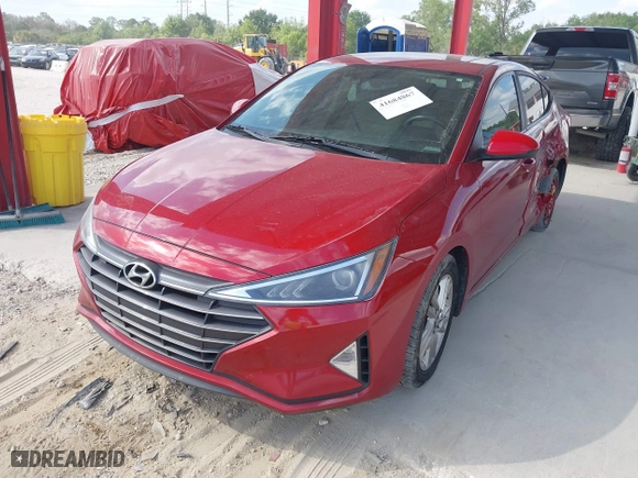 2019 Hyundai Elantra SEL with VIN KMHD84LF6KU780451, listed as a IAAI auction lot 41684867 with 119,631 mi miles. Bid and sale history available at carsss.com. Image 2.