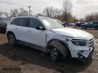 2020 Mercedes-Benz GLB with VIN W1N4M4HB4LW025237, listed as a Copart auction lot 51744105 with 43,253 mi miles and Salvage Title. Bid and sale history available at carsss.com. Image 4.