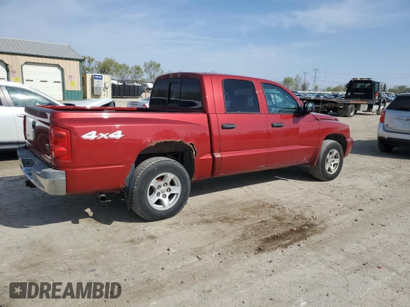 2006 Dodge Dakota SLT with VIN 1D7HW48N76S627130, listed as a Copart auction lot 53645845 with 103,719 mi miles and Clean Title. Bid and sale history available at DreamBid. Image 3.