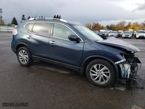 2015 Nissan Rogue SL with VIN 5N1AT2MV7FC821502, listed as a Copart auction lot 74986393 with 95,206 mi miles and Salvage Title. Bid and sale history available at carsss.com. Image 4.