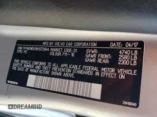 2017 Volvo V60 Premier with VIN YV140MEK9H1372844, listed as a Copart auction lot 44584685 with 131,025 mi miles and Salvage Title. Bid and sale history available at carsss.com. Image 16.