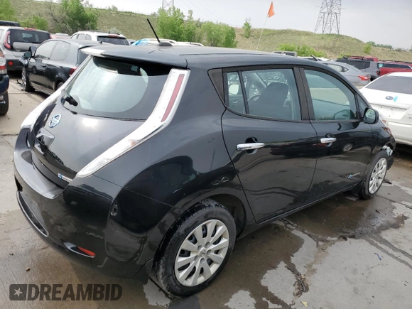2015 Nissan LEAF SV with VIN 1N4AZ0CPXFC326114, listed as a Copart auction lot 53388853 with 55,760 mi miles. Bid and sale history available at carsss.com. Image 3.