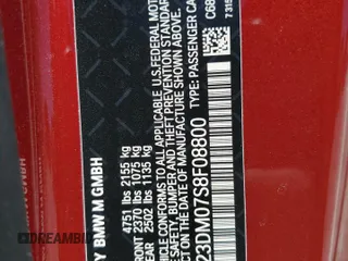 2025 BMW M2 z VIN 3MF23DM07S8F08800, wystawiony jako Copart lot #51926665 z przebiegiem 1 976 mil mil oraz Czysty tytuł • Clean title. Historia ofert i sprzedaży dostępna na DreamBid. Obrazek 12.