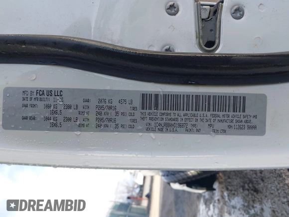 2017 Jeep Patriot Sport with VIN 1C4NJRBB0HD196872, listed as a IAAI auction lot 41750617 with 61,199 mi miles and . Bid and sale history available at DreamBid. Image 9.