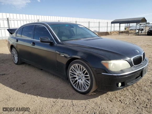 2006 BMW 7 Series 750Li with VIN WBAHN83566DT63296, listed as a Copart auction lot 47485195 with 0 mi miles and Clean Title. Bid and sale history available at carsss.com. Image 4.