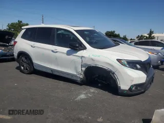 2021 Honda Passport EX-L with VIN 5FNYF7H53MB003024, listed as a Copart auction lot 62946985 with 41,151 mi miles and Salvage title. Bid and sale history available at DreamBid. Image 4.