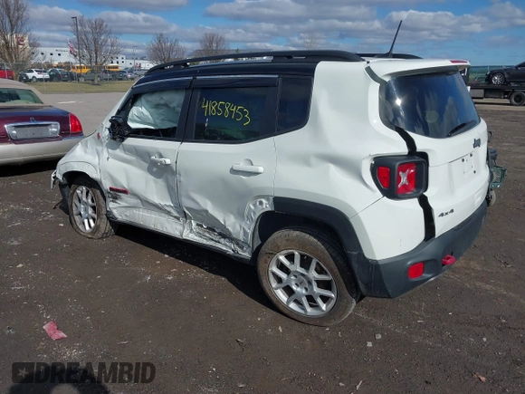 2021 Jeep Renegade Trailhawk with VIN ZACNJDC12MPM92624, listed as a IAAI auction lot 41858453 with 90,596 mi miles and . Bid and sale history available at DreamBid. Image 3.