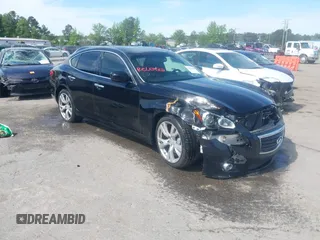 2013 Infiniti M with VIN JN1AY1AR6DM590187, listed as a IAAI auction lot 42096806 with 182,909 mi miles and . Bid and sale history available at DreamBid. Image 1.