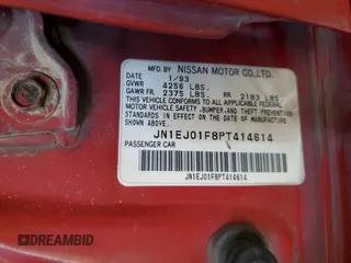 1993 Nissan Maxima z VIN JN1EJ01F8PT414614, wystawiony jako Copart lot #76497964 z przebiegiem 201 360 mil mil oraz Szkody całkowita. Historia ofert i sprzedaży dostępna na DreamBid. Obrazek 12.