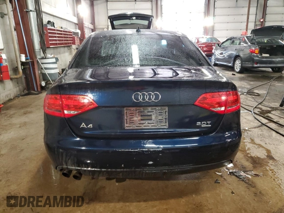 2010 Audi A4 2.0T Premium with VIN WAUBFAFL0AN008728, listed as a Copart auction lot 45380585 with 107,804 mi miles and Salvage Title. Bid and sale history available at carsss.com. Image 6.