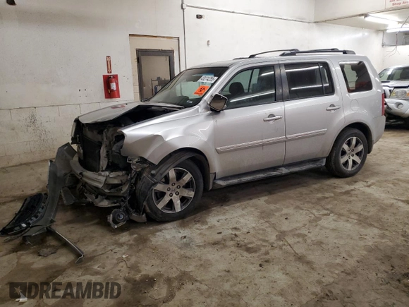 2014 Honda Pilot Touring with VIN 5FNYF4H95EB040840, listed as a Copart auction lot 45274255 with Not Provided miles and Salvage Title. Bid and sale history available at DreamBid. Image 1.