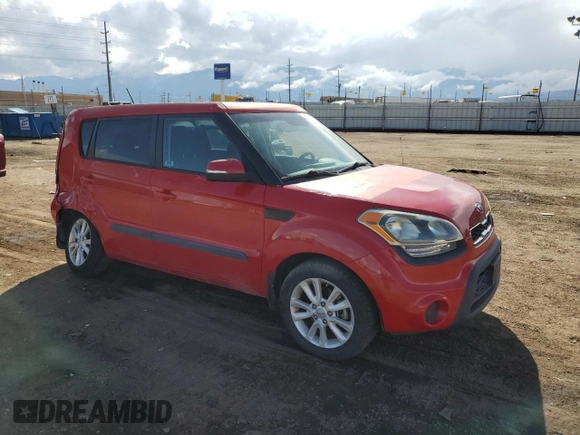 2013 Kia Soul + with VIN KNDJT2A67D7529873, listed as a Copart auction lot 51936815 with 56,139 mi miles and Salvage Title. Bid and sale history available at DreamBid. Image 4.