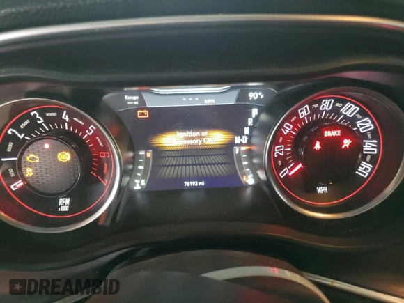2018 Dodge Challenger R/T with VIN 2C3CDZBTXJH168873, listed as a Copart auction lot 59748545 with 76,193 mi miles and Salvage title. Bid and sale history available at DreamBid. Image 9.