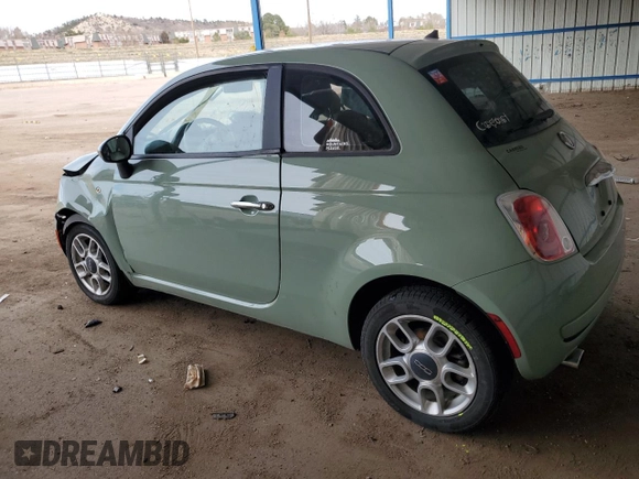 2013 FIAT 500 Pop with VIN 3C3CFFAR3DT534909, listed as a Copart auction lot 50593945 with 96,172 mi miles and Non repairable. Bid and sale history available at DreamBid. Image 2.