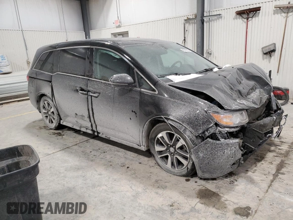 2016 Honda Odyssey Touring Elite with VIN 5FNRL5H95GB153547, listed as a Copart auction lot 45318635 with Not Provided miles and Salvage Title. Bid and sale history available at carsss.com. Image 4.