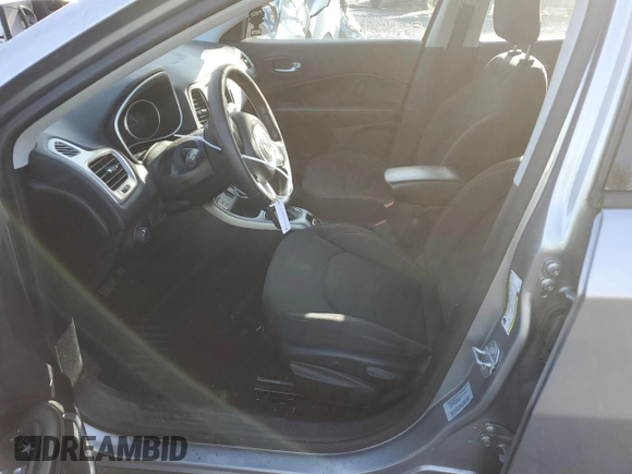 2017 Jeep Compass Sport with VIN 3C4NJCAB6HT647621, listed as a Copart auction lot 80497284 with 96,086 mi miles and Salvage Title. Bid and sale history available at carsss.com. Image 7.